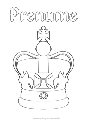 Pagină de colorat personalizată Prințesă Coroană Epifania Bijuterie Rege