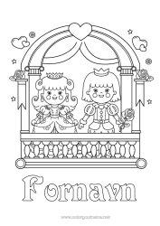 Gratis tegning Slot Prinsesse Eventyr Konge