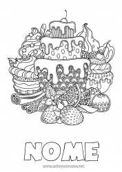 Disegno gratuito Torta Compleanno Mandala