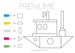 Desen liber de colorat Mare Vehicule Desene magice de colorat Activități pentru copii Barcă Desene de colorat ușoare Vehicule maritime