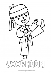 Gratis tekening Sport Kimono Vechtsporten Karate