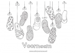 Gratis tekening Zomer Slippers Schoen