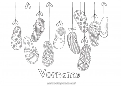 Kostenlose Zeichnung Sommer Flip-Flop Schuh