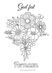 Gratis fargelegging Blomster God fest!