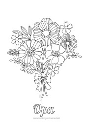 Kinder-Malvorlage Blumen Frohes Fest