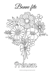 Coloriage gratuit Fleurs Bonne fête