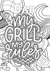 Free colouring Mandala Complex colouring pages Barbecue