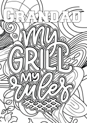 Free colouring Mandala Complex colouring pages Barbecue