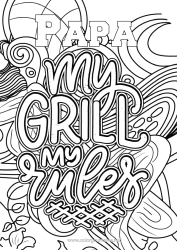 Colorear gratis Mandala Dibujos complejos para colorear Barbacoa