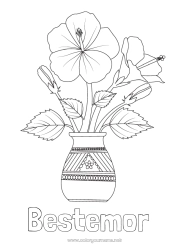 Fargeleggingssiden for barn Blomster Hibiskus