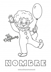 Dibujo libre Cumpleaños Clown Dibujos fáciles para colorear Mensaje de feliz cumpleaños (inglés) Circo