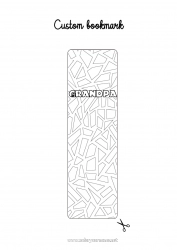 Child coloring page Art Spain Bookmark Complex coloring pages Geometric shapes Mosaics