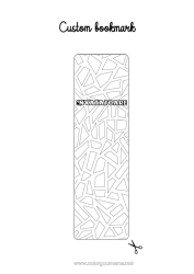 Pagină de colorat pentru copii Art - artă Spania Semn de carte Desene de colorat complexe Forme geometrice Mozaicuri