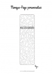 Coloriage enfant Art Espagne Marque page Coloriages complexes Formes géométriques Mosaïques