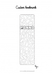 Pagina da colorare per bambini Arte Spagna Segnalibro Colorazioni complesse Forme geometriche Mosaici