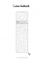 Pagina da colorare per bambini Arte Spagna Segnalibro Colorazioni complesse Forme geometriche Mosaici