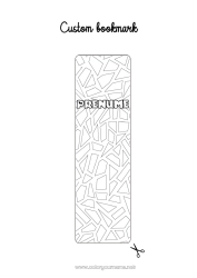 Desen liber de colorat Art - artă Spania Semn de carte Desene de colorat complexe Forme geometrice Mozaicuri
