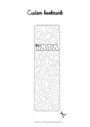 Pagină de colorat pentru copii Art - artă Spania Semn de carte Desene de colorat complexe Forme geometrice Mozaicuri
