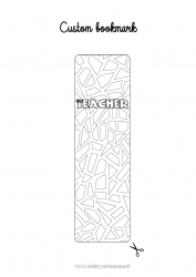 Child coloring page Art Spain Bookmark Complex coloring pages Geometric shapes Mosaics