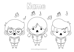 Colouring to customise Girl Boy Child Music School Intermediate Colouring Sheets Music Day Musician Crafts.