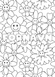 Gratis fargelegging Blomster Mandala Vår Dekorert navn Komplekse fargelegginger Dekorativ bakgrunn