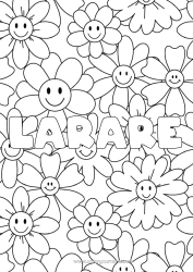 Gratis färgläggning Blommor Mandala Vår Utsmyckat namn Komplexa målarbilder Dekorativ bakgrund
