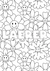 Gratis fargelegging Blomster Mandala Vår Dekorert navn Komplekse fargelegginger Dekorativ bakgrunn