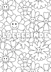 Farvelægningssiden for børn Blomster Mandala Forår Dekoreret navn Komplekse farvelægninger Dekorativ baggrund