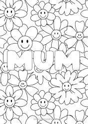 Free colouring Flowers Mandala Spring Decorated name Complex colouring pages Decorative background