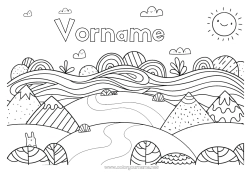 Kostenlose Malvorlage Frühling Sonne Gekritzel Mittelstufenmalvorlagen Naturlandschaft