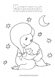 Pagina da colorare per bambini Carino Mamma Nonna Buona festa Ti amo Bambino Tata Scarabocchio Disegni intermedi Adulto Abbraccio