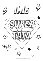 Kolorowanka dla dziecka Tata Bohater Łatwe kolorowanki Super odznaka