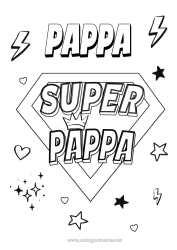 Fargeleggingssiden for barn Pappa Helt Enkle fargelegginger Supermerke