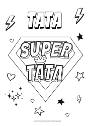 Kolorowanka dla dziecka Tata Bohater Łatwe kolorowanki Super odznaka