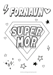 Gratis farvelægning Mor Helt Nem farvelægning Super badge