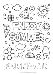 Gratis färgläggning Sommar Positiv