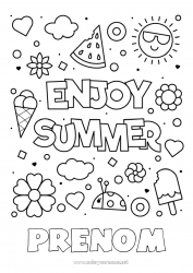 Coloriage gratuit Été Positif