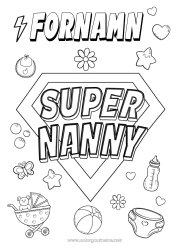 Gratis färgläggning Hjälte Barnvakt Supermärke