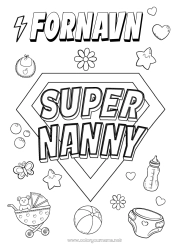 Gratis tegning Helt Barnevakt Supermerke