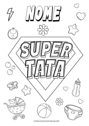 Colorazione gratuita Eroe Tata Badge super