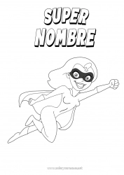 Dibujo libre Mamá Héroe Hermana Niñera Dibujos intermedios para colorear