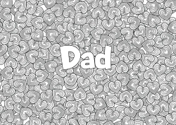 Free colouring Heart Decorated name Complex colouring pages