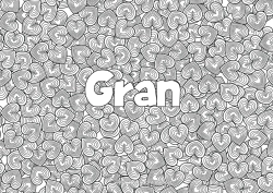 Free colouring Heart Decorated name Complex colouring pages