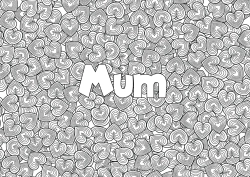 Free colouring Heart Decorated name Complex colouring pages