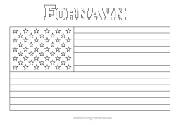 Gratis farvelægning USA Flag Symboler