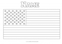 Free drawing USA Flag Symbols