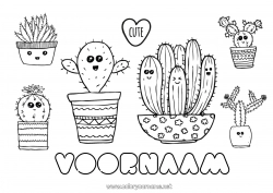 Gratis tekening Schattig Kawaii Cactus