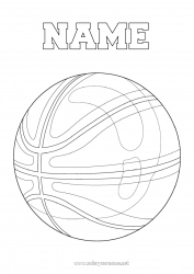 Free drawing Balloons Basketball Antistress Team sports