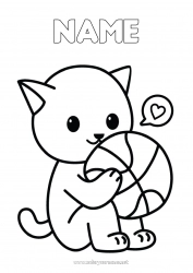 Free drawing Cute Sport Cat Kawaii Balloons Animal Basketball Dog and cat Team sports