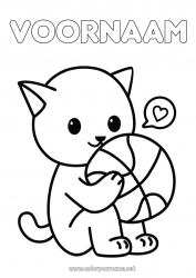 Gratis tekening Schattig Sport Kat Kawaii Ballonnen Dier Basketbal Honden en katten Teamsporten